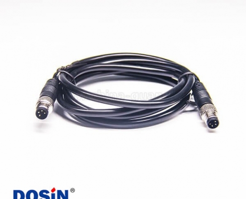 M84芯注塑线公头转公头直式航空头延长线2M AWG24PVC