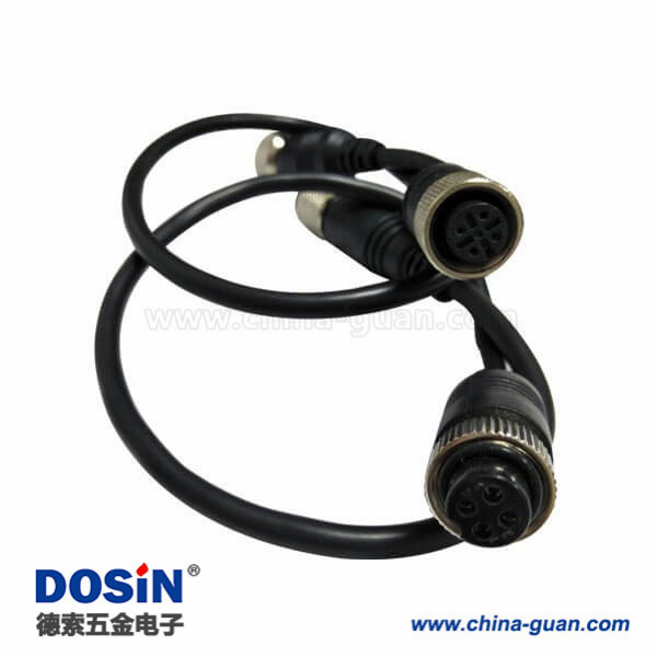 M12 4P防水接头母头转GX12 4PIN 直式A扣母头注塑线30CM AWG22 M12 4P防水接头母头转GX12 4PIN 直式A扣母头注塑线30CM AWG22