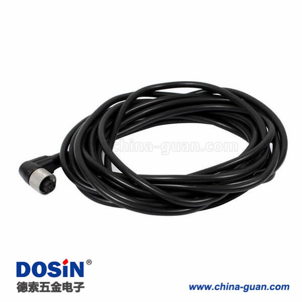 M12防水连接器 5pin 公弯头A型编码预铸式带线型防水插头5M AWG22带屏蔽 M12防水连接器 5pin 公弯头A型编码预铸式带线型防水插头5M AWG22带屏蔽