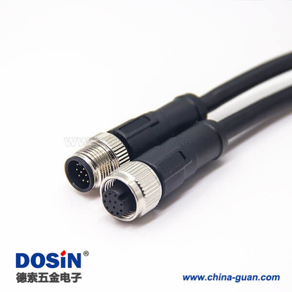 m12电缆接头A型180度公转母12芯传感器不带屏蔽1M AWG24 m12电缆接头A型180度公转母12芯传感器不带屏蔽1M AWG24