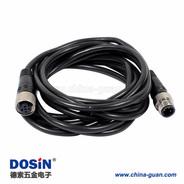 m12 3芯转5芯电缆公转母直式A型不带屏蔽1M AWG22 m12 3芯转5芯电缆公转母直式A型不带屏蔽1M AWG22