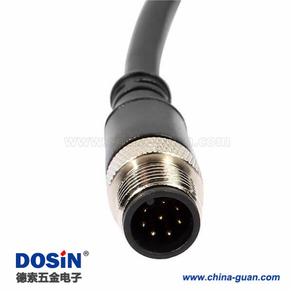 m12传感器电缆双公头8pin直式连线长A编码24ft AWG24 不带屏蔽 m12传感器电缆双公头8pin直式连线长A编码24ft AWG24 不带屏蔽