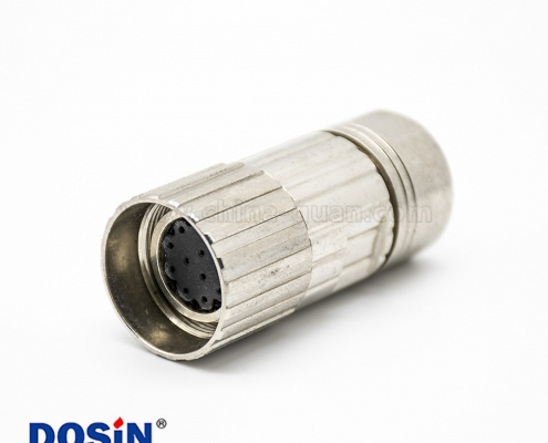 安费诺M23连接器直式母头焊线式连接器