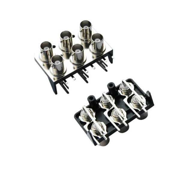 pcb连接器6射频同轴锌合金弯式母头DOSIN-801-0016