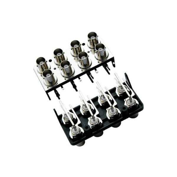 rca母头8同轴锌合金50欧姆弯式BNC连接器PCB板端DOSIN-801-0018