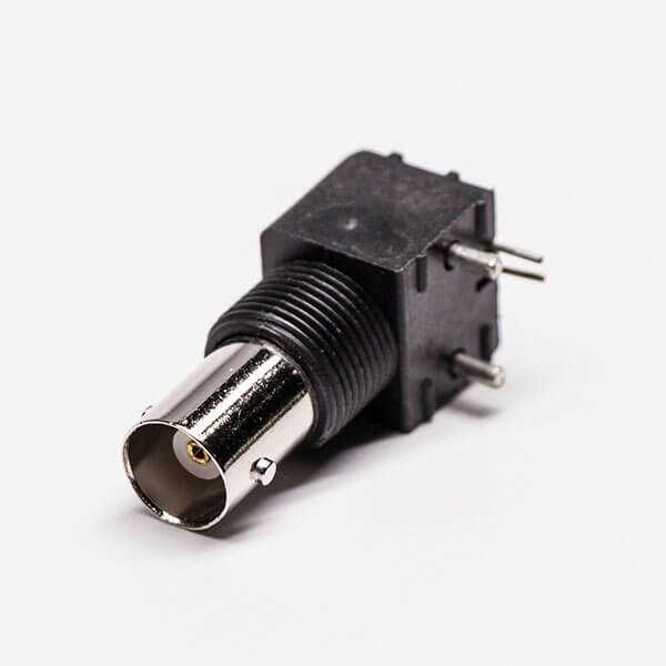 bnc插座黑色外壳塑胶弯式射频同轴连接器PCBDOSIN-801-0046
