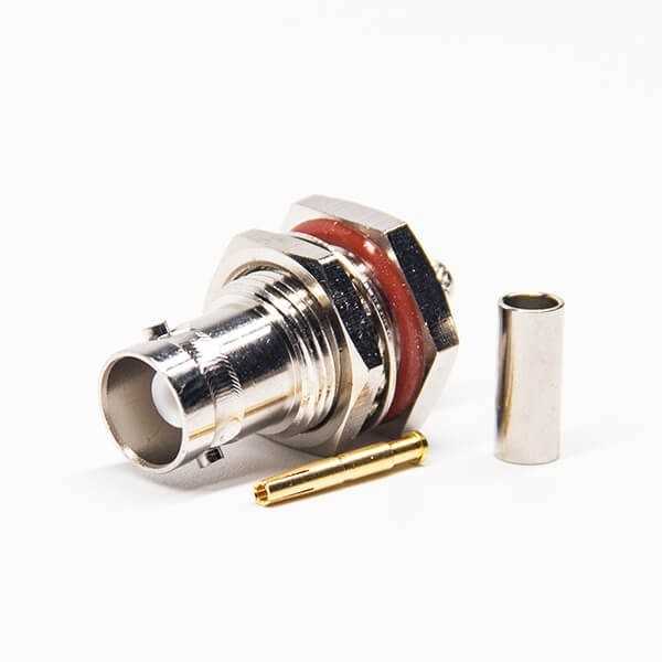 压接型电连接器防水直式穿墙BNC射频同轴接线DOSIN-801-0152 压接型电连接器防水直式穿墙BNC射频同轴接线DOSIN-801-0152