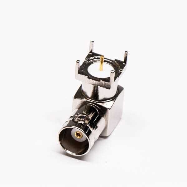 bnc连接器弯式母头插孔接PCB板接头DOSIN-801-1103 bnc连接器弯式母头插孔接PCB板接头DOSIN-801-1103