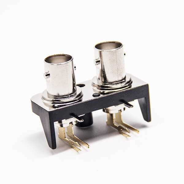 BNC塑料外壳双母头弯式连接器穿孔接PCB板DOSIN-801-0433 BNC塑料外壳双母头弯式连接器穿孔接PCB板DOSIN-801-0433