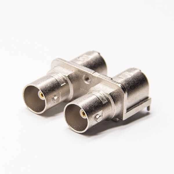 双BNC接头弯式弯式母座插板接PCB板DOSIN-801-0293 双BNC接头弯式弯式母座插板接PCB板DOSIN-801-0293