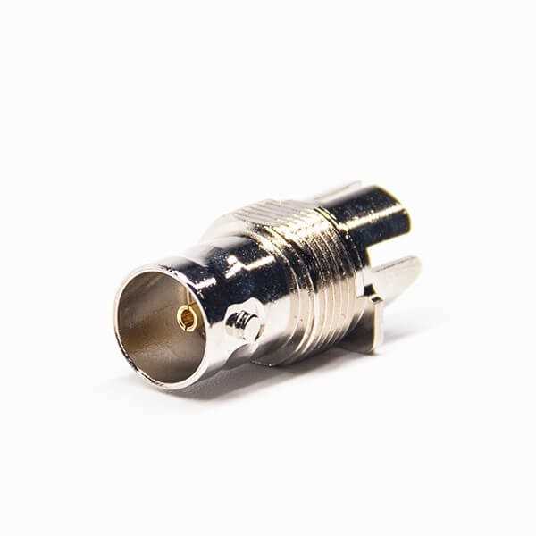 bnc卡板式接PCB板母头直式180度镀镍DOSIN-801-0389 bnc卡板式接PCB板母头直式180度镀镍DOSIN-801-0389