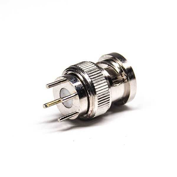RF连接器BNC公头直式180度镀镍插PCB板DOSIN-801-0150 RF连接器BNC公头直式180度镀镍插PCB板DOSIN-801-0150