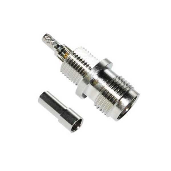 直式穿墙式压接母头tnc同轴连接器面板安装 DOSIN-802-0008 直式穿墙式压接母头tnc同轴连接器面板安装 DOSIN-802-0008