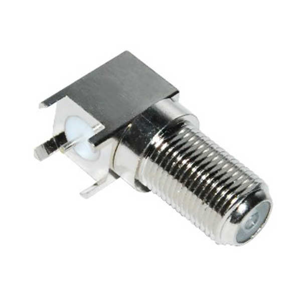 pcb射频连接器板端f头弯式穿墙母头 DOSIN-803-0045 pcb射频连接器板端f头弯式穿墙母头 DOSIN-803-0045
