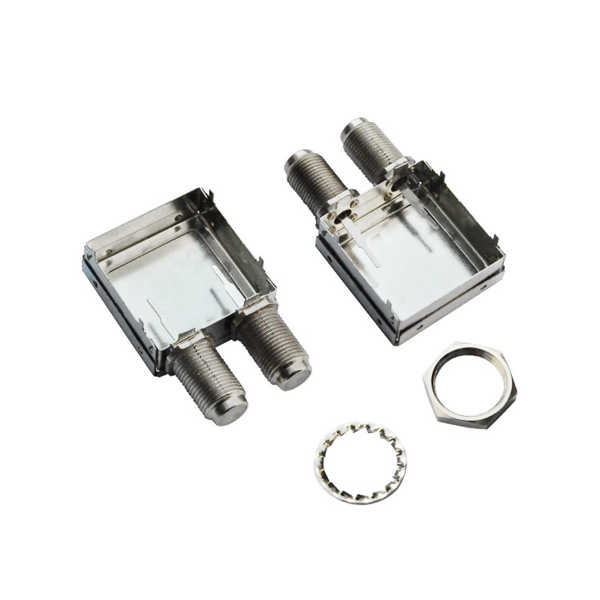 双头F头连接器母头穿墙式带屏蔽罩 DOSIN-803-2000 双头F头连接器母头穿墙式带屏蔽罩 DOSIN-803-2000
