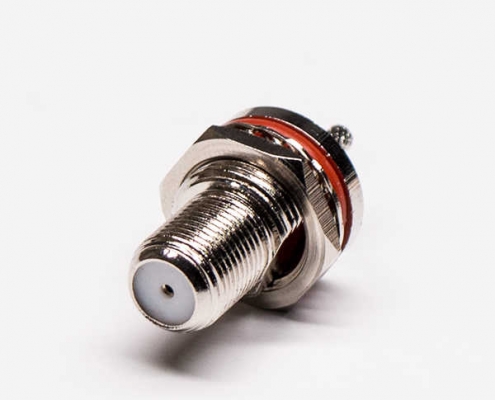 f母头视频接头防水直式穿墙压接式PCB板端 DOSIN-803-1004