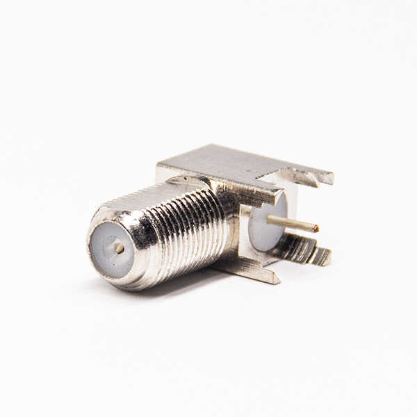 同轴f型接口弯式90度母头连接器弯式插PCB板 DOSIN-803-0201 同轴f型接口弯式90度母头连接器弯式插PCB板 DOSIN-803-0201