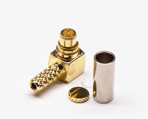 MMCX弯公头镀金压接式射频同轴线缆 DOSIN-810-1009