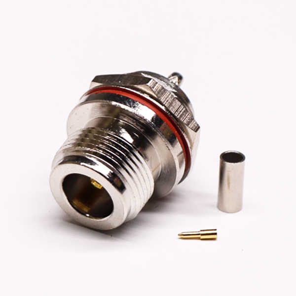 防水N型接头直式180度公头防水型穿墙式压接接线连接器 DOSIN-805-0315