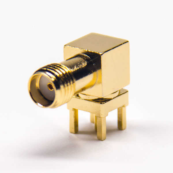SMA焊板连接器弯式母头插PCB板安装DOSIN-806-0532