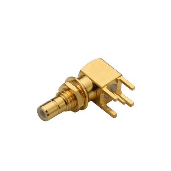 射频pcb板端弯式穿墙SMB同轴连接器母头 DOSIN-807-1039 射频pcb板端弯式穿墙SMB同轴连接器母头 DOSIN-807-1039