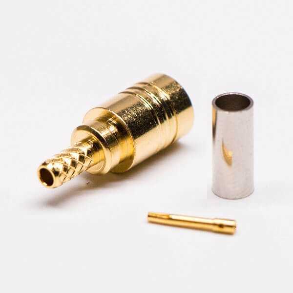 SMB射频同轴连接器镀金公头压接RG316线材 DOSIN-807-0034 SMB射频同轴连接器镀金公头压接RG316线材 DOSIN-807-0034