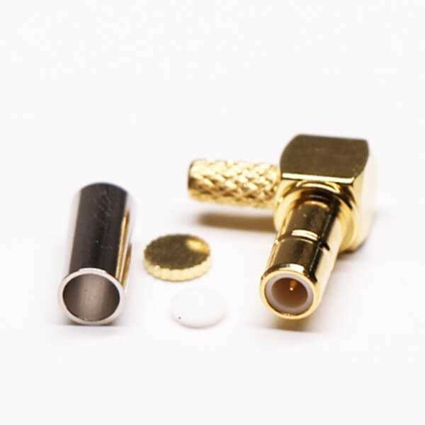 SMB母头连接器弯式90度镀金压接式 DOSIN-807-1103 SMB母头连接器弯式90度镀金压接式 DOSIN-807-1103