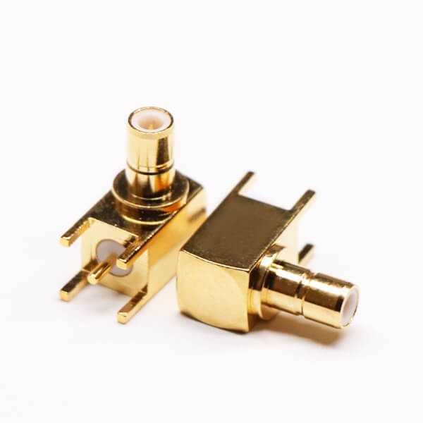 弯头SMB连接器母头镀金插板接PCB板 DOSIN-807-1106 弯头SMB连接器母头镀金插板接PCB板 DOSIN-807-1106