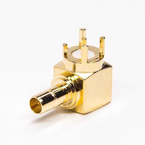 smb同轴连接器弯式镀金公头插板接PCB板 DOSIN-807-0035 smb同轴连接器弯式镀金公头插板接PCB板 DOSIN-807-0035