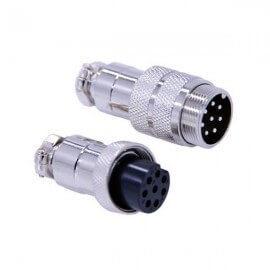 GX20 8芯连接器直式对接公母航空连接器 GX20 8芯连接器直式对接公母航空连接器