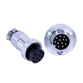GX20法兰连接器12芯直式公母IP55防水工业连接器 GX20法兰连接器12芯直式公母IP55防水工业连接器