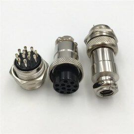 GX20 12芯航空连接器接线直式公母插头插座连接器 GX20 12芯航空连接器接线直式公母插头插座连接器