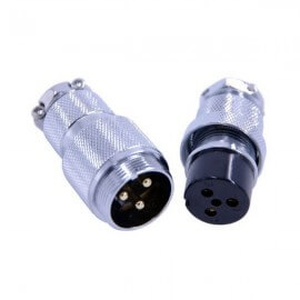 3芯对接型线缆连接器直式GX25公头母头航空连接器2套 3芯对接型线缆连接器直式GX25公头母头航空连接器2套
