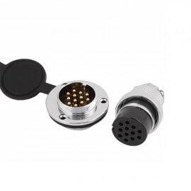 12芯GX30圆形法兰连接器公母航空连接器 12芯GX30圆形法兰连接器公母航空连接器