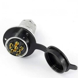 GX30-7芯法兰安装公母插头插座电子连接器 GX30-7芯法兰安装公母插头插座电子连接器